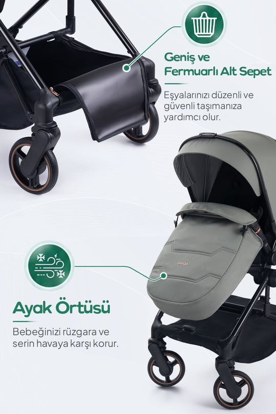 Prego Mios Premium I-Size Bebek Arabası Yeşil 2415