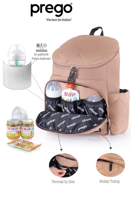Prego Montana Bebek Bakım Çantası Camel 3084