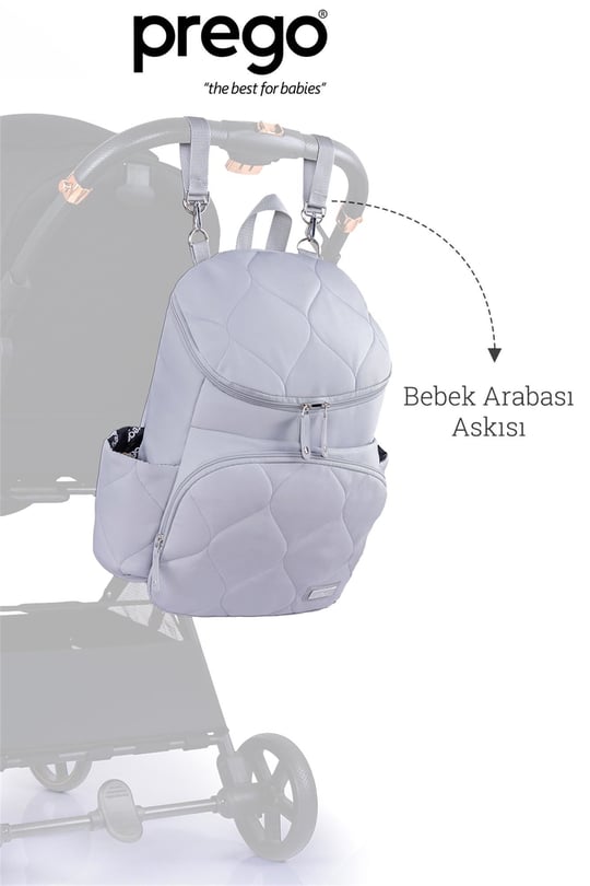 Prego Montana Bebek Bakım Çantası Ligth Gri 3084