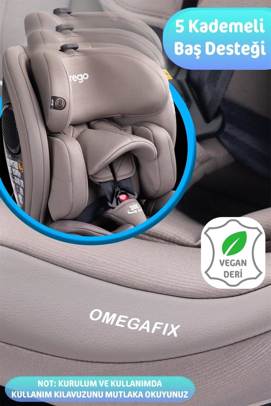 Prego Omegafix  I-Size Oto Koltuğu Ayak Destekli Bej 4101