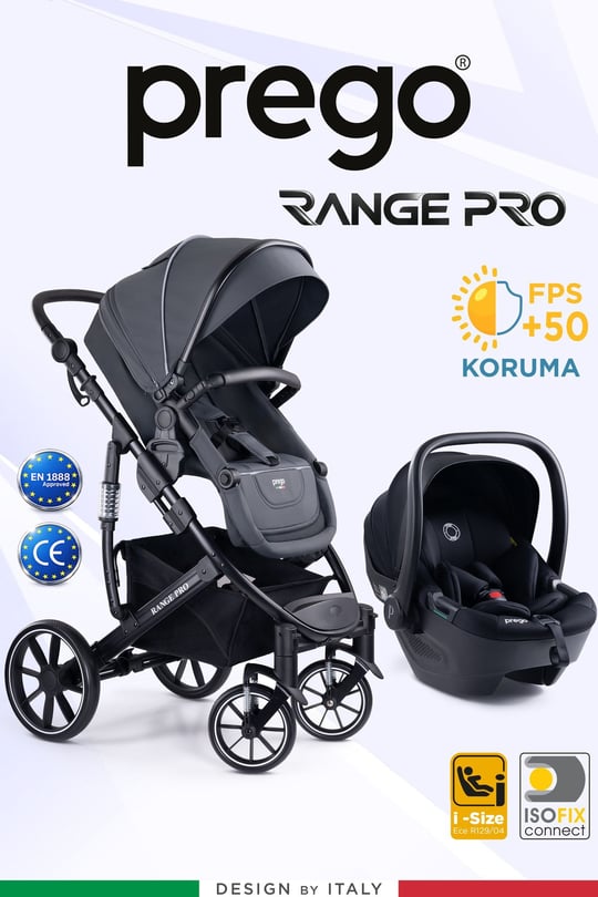 Prego Range Pro I-Size Travel Bebek Arabası Gri SL-668