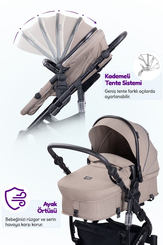 Prego Range Pro I-Size Travel Bebek Arabası Bej SL-668