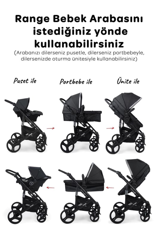Prego Range Travel Sistem Bebek Arabası 2093 Siyah