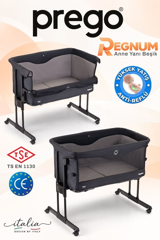 Prego Regnum Anne Yanı Beşik Siyah 4095