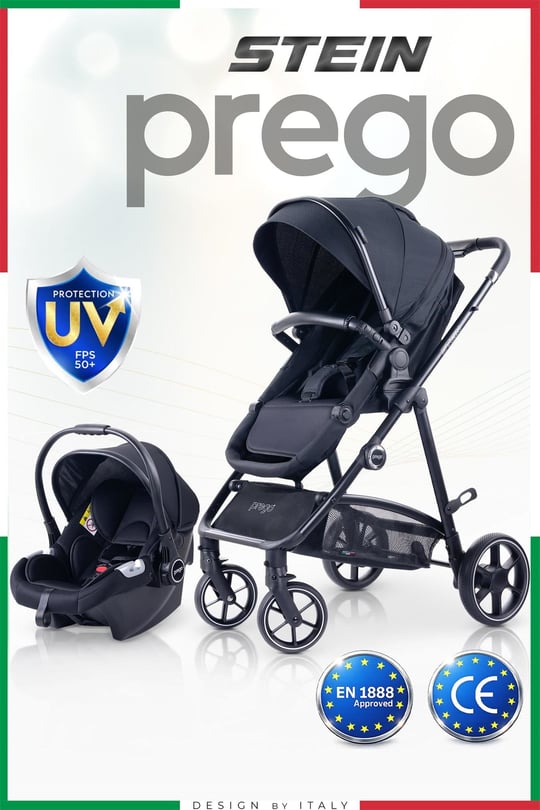 Prego Stein Portbebeli Travel Bebek Arabası Siyah 2097