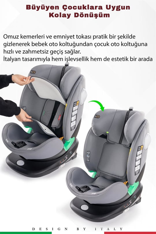 Prego Tronfix Isize Oto Koltuğu Gri Q9004