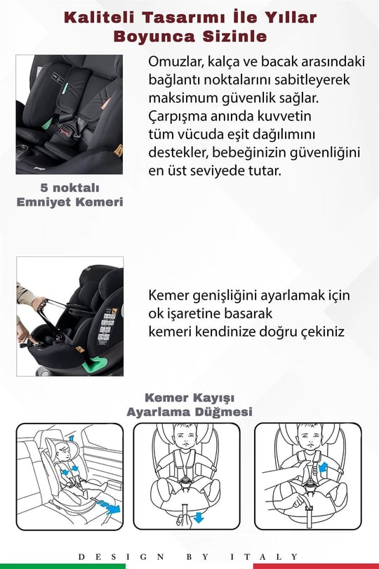 Prego Tronfix Isize Oto Koltuğu Siyah Q9004