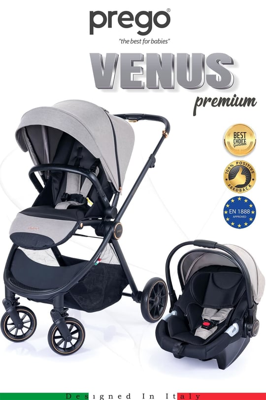 Prego Venüs Premium Travel Sistem Bebek Arabası Bej 2029