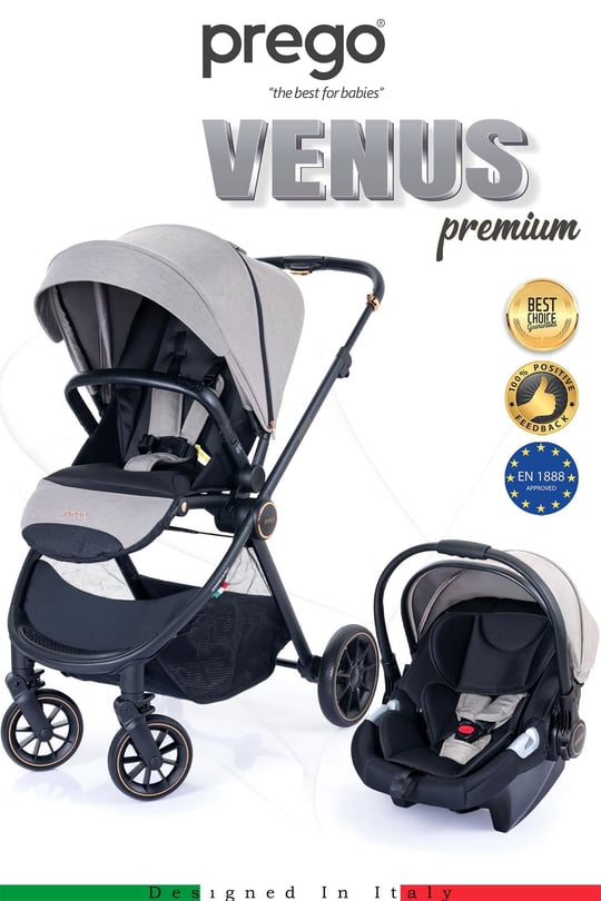 Prego Venüs Premium Travel Sistem Bebek Arabası Bej 2029