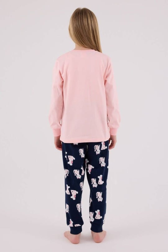 Rolypoly Kız Çocuk Regular Baskılı Pijama Takımı Pembe RP3708-2