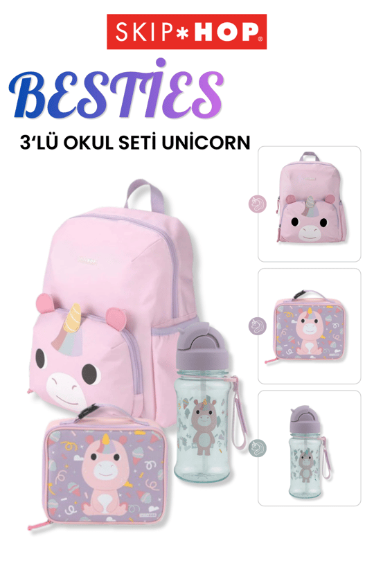 Skip Hop Besties 3lü Okul Seti Unicorn