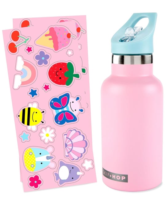 Skip Hop Spark Style Paslanmaz Çelik Stickerlı Suluk Pembe 9Q361110