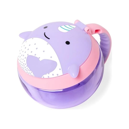 Skip Hop Zoo Paslanmaz Çelik Suluk - Çerez Kabı Narwhal Seti
