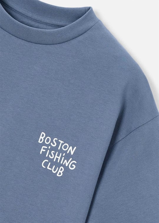 The Boston Kids Erkek Çocuk Baskılı Tişört Mavi 6042