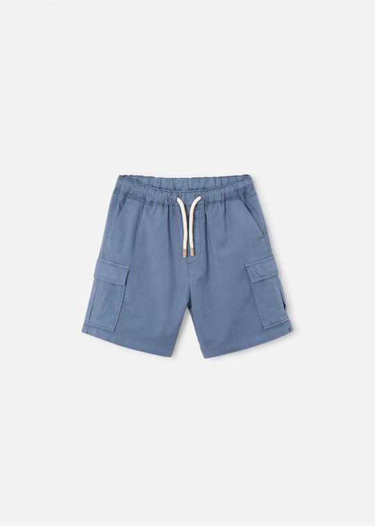 The Boston Kids Erkek Çocuk Chino Kargo Şort Mavi 6226