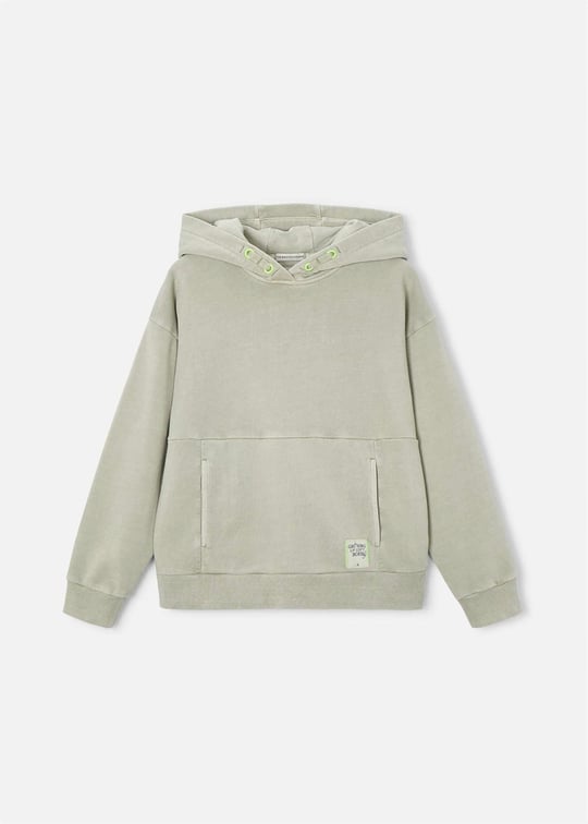 The Boston Kids Erkek Çocuk Kapüşonlu Sweatshirt Yeşil 6424