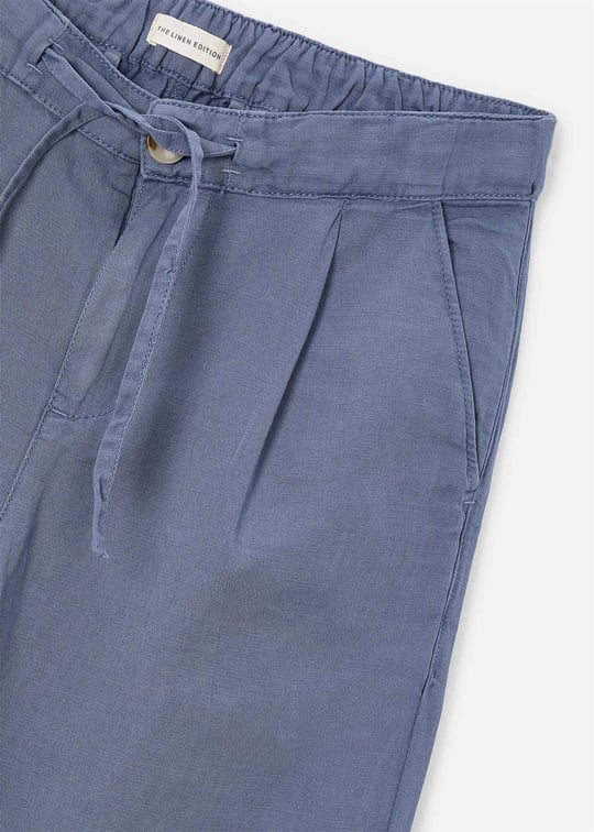 The Boston Kids Erkek Çocuk Keten Pantolon Mavi 6572