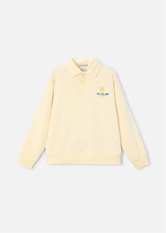 The Boston Kids  Erkek Çocuk Polo Yaka Sweatshirt Sarı 6422