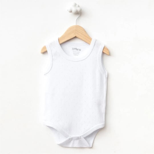 Tiffany Baby Bebek Basic Theme Jakarlı Atlet Badi Beyaz 36028