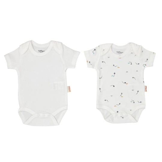 Tiffany Baby Bebek Kite Runnet Theme 2' li Kısa Kol Zıbın Set Ekru 33008