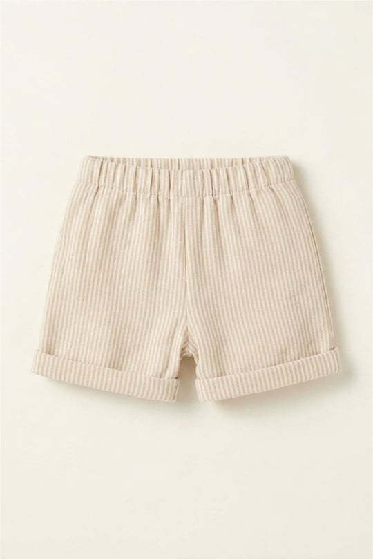 Tiffany Baby Bebek Lycra Theme Müslin Şort Bej 26090