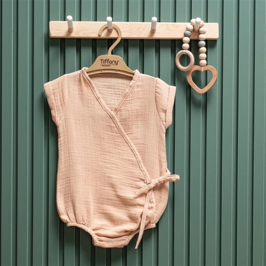 Tiffany Baby Bebek Müslin Theme Kruvaze Badi Bej 26022