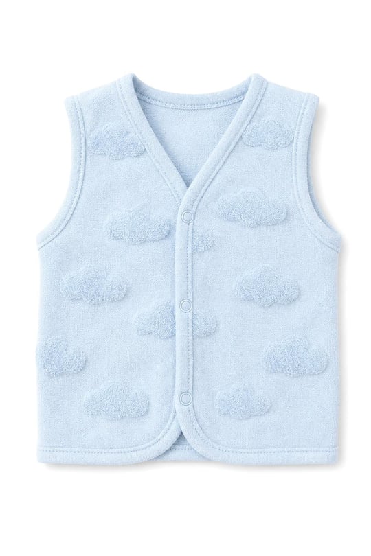 Tiffany Baby Bebek Puffy Cloudy Theme Yelek Mavi 29005