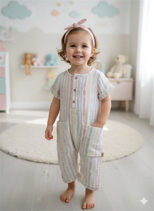 Tiffany Baby Bebek Rainbow Theme Müslin Tulum 62091