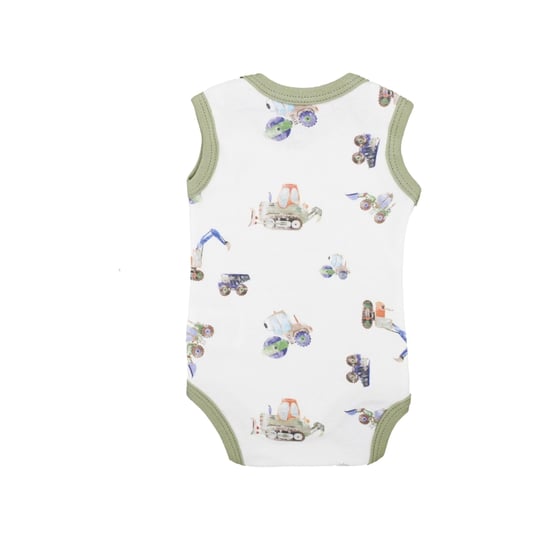 Tiffany Baby Erkek Bebek Work Machine Theme Atlet Body Ekru 13009