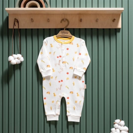Tiffany Baby Kız Bebek Organik Theme Strawberry Tulum Ekru 45004