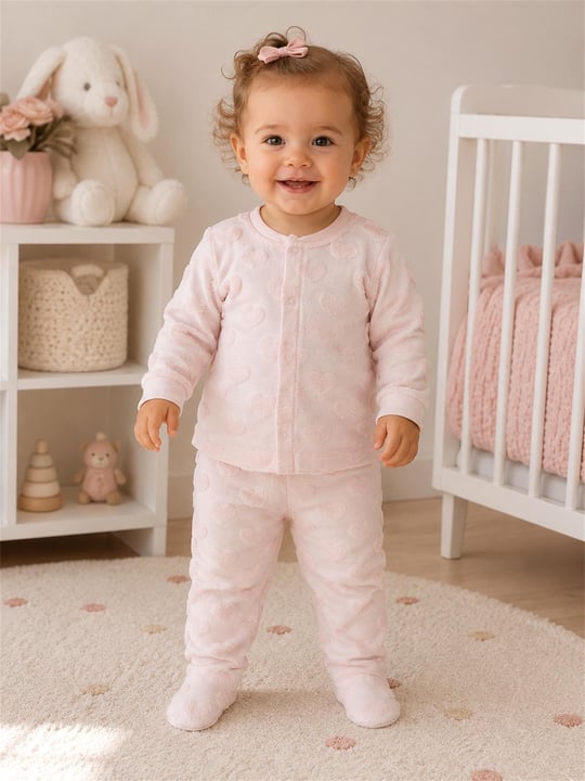 Tiffany Baby Kız Bebek Puffy Love Theme Patikli Alt Üst Takım Pudra 31010
