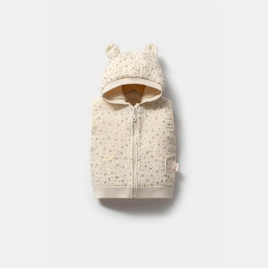 Tiffany Baby Kız Bebek Wool Flower Müslin Yelek Krem 39005