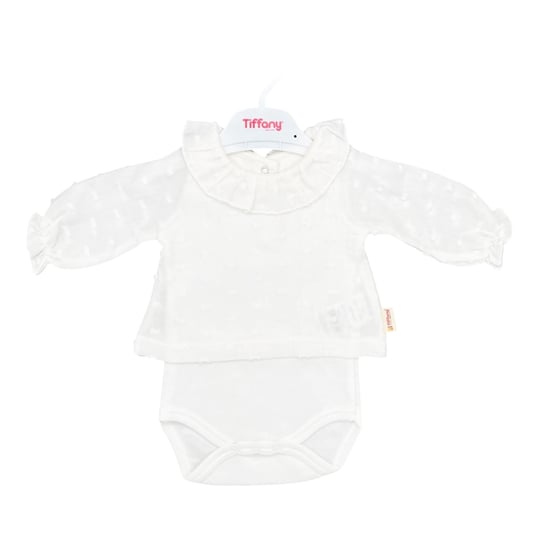 Tiffany Bebek Müslin Zıbın Body Ekru 10088