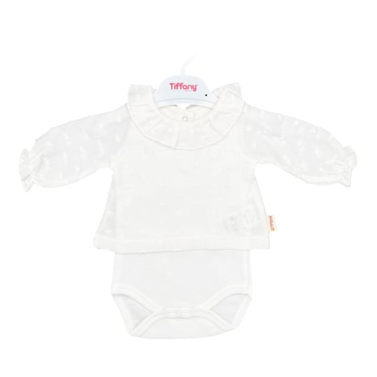 Tiffany Bebek Müslin Zıbın Body Ekru 10088