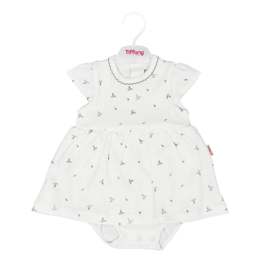 Tiffany Kız Bebek Olive Branch Theme Elbise Badi Ekru 46086