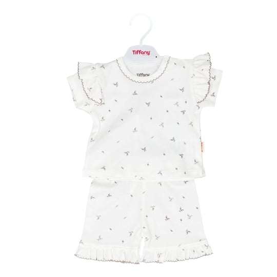 Tiffany Kız Bebek Olive Branch Theme Tişört Şort Takım Ekru 46104