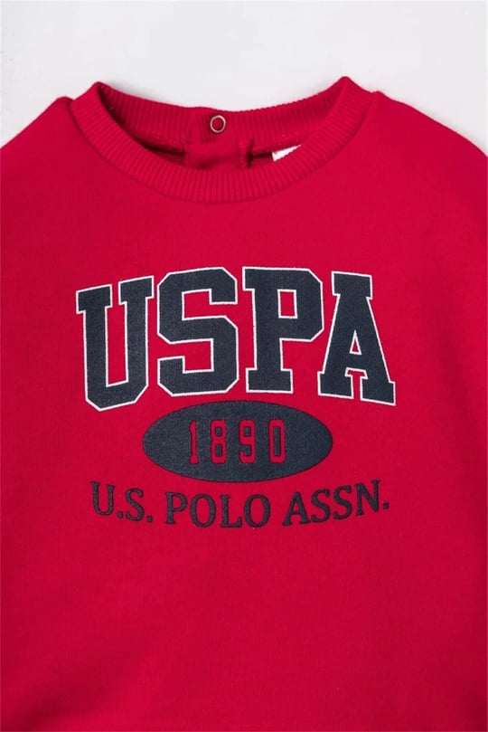 U.S Polo Assn Erkek Çocuk 2li Alt Üst Takım Kırmızı USB3190