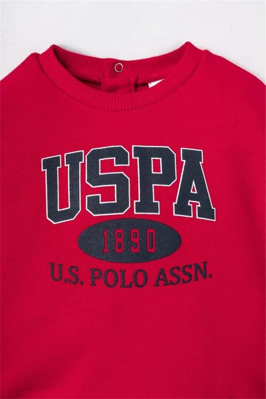 U.S Polo Assn Erkek Çocuk 2li Alt Üst Takım Kırmızı USB3190