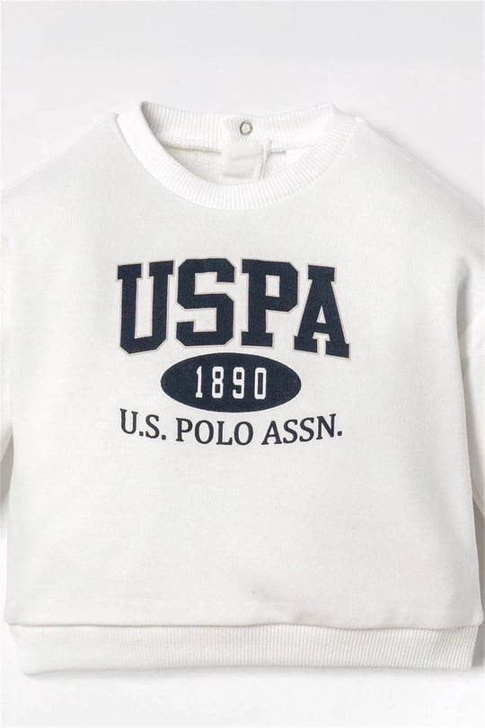 U.S Polo Assn Erkek Çocuk 2li Alt Üst Takım Beyaz USB3190