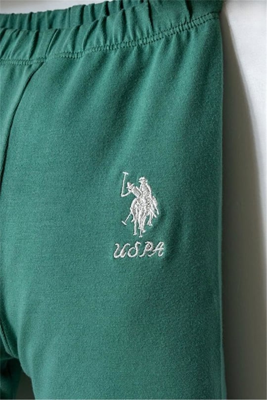 U.S Polo Assn. Kız Bebek 3lü Alt Üst Takım Yeşil USB2981
