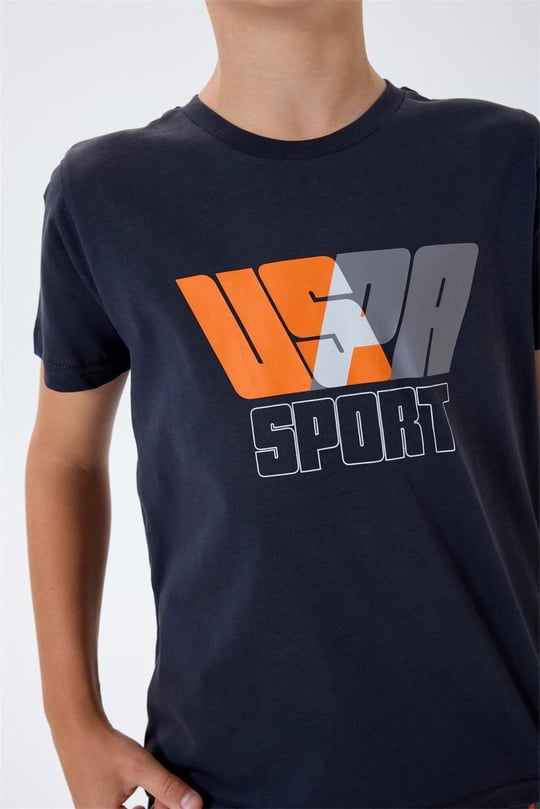 U.S. Polo Assn. Erkek Çocuk Bermuda Tişört Şort Takım Antrasit US2432-G