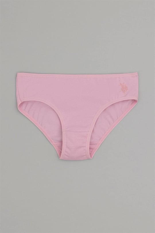 U.S. Polo Assn. Kız Çocuk 3lü Slip Külot Set Açık Nil US1678