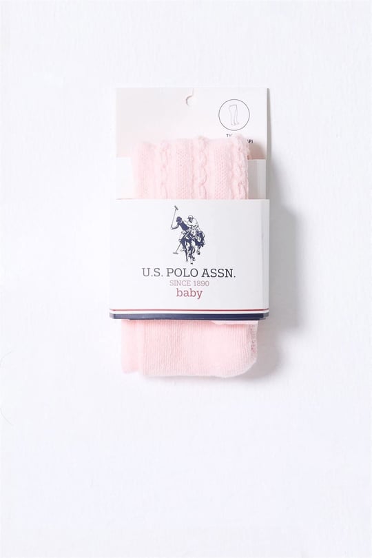 U.S. Polo Assn. Kız Bebek Külotlu Çorap Pembe USB1330