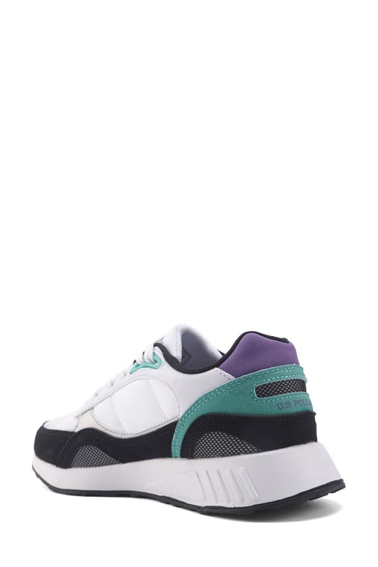 U.S. Polo Assn. Kız Çocuk Lemar JR 4FX Spor Ayakkabı Beyaz-Lila  101510124