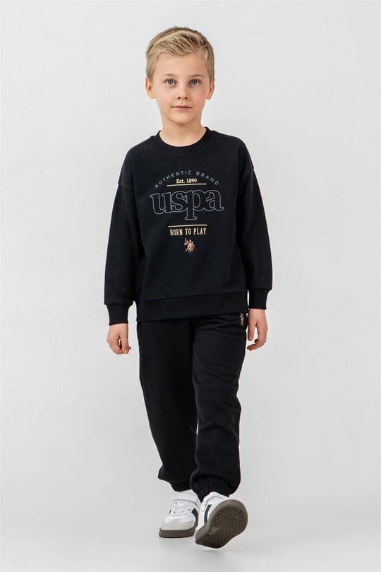 U.S. Polo Assn. Erkek Çocuk Eşofman Takımı Siyah US2629-G