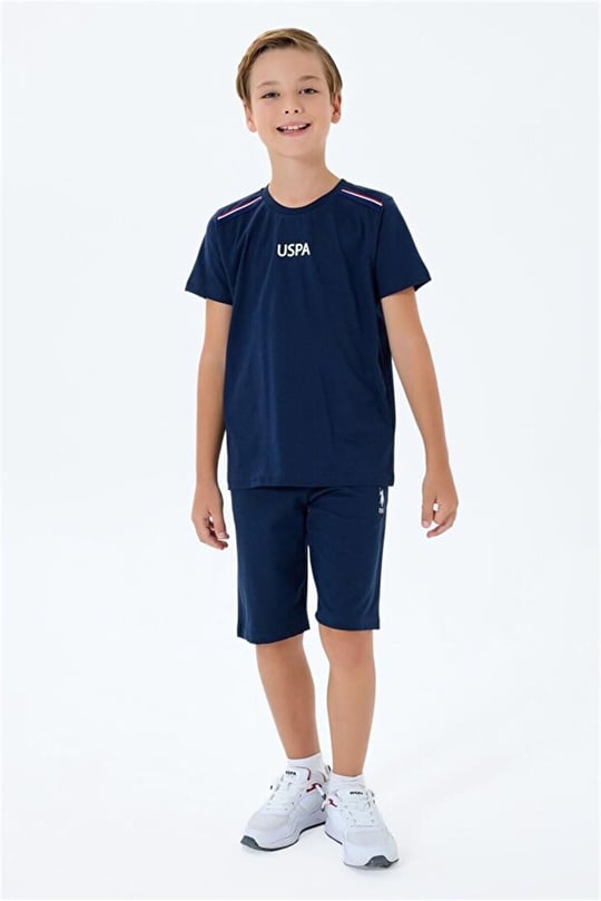 U.S. Polo Assn. Erkek Çocuk Bermuda Takım Lacivert USB2404-4