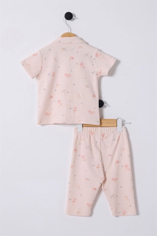 U.S.Polo Assn. Kız Bebek Pijama Takımı Toz Pembe USB2354