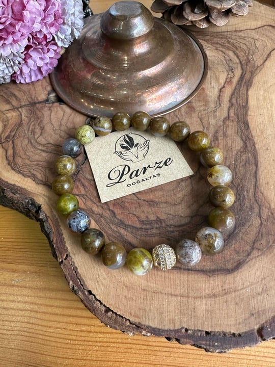 Avustralya Agate Opal Doğal Taş Bileklik 8 mm