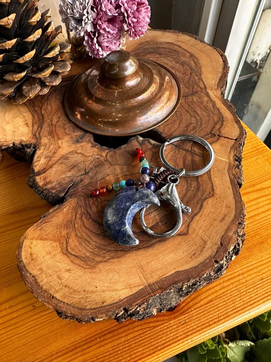 Lapis Lazuli Doğal Taş Anahtarlık