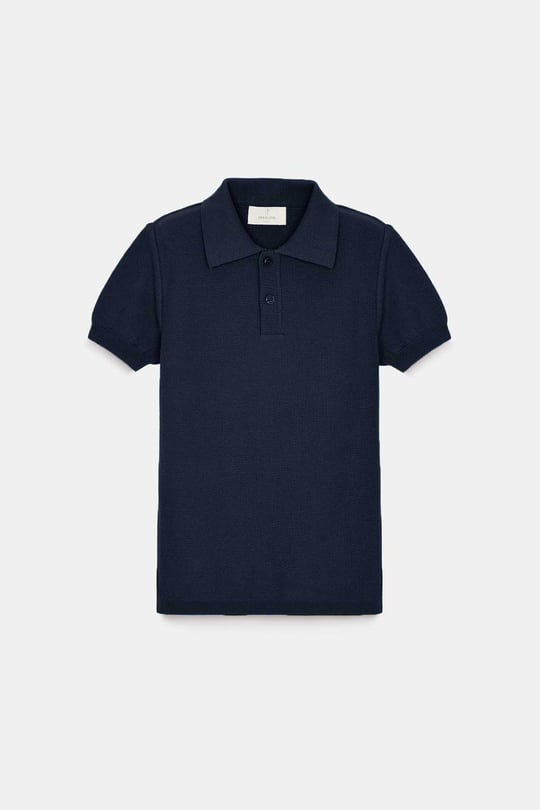 Peraluna Alex Pike Örgü, Kısa Kollu, Unisex Polo Yaka T-shirt  - Lacivert